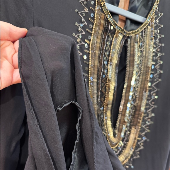 Parker beaded tunic.  Black, size M. - Picture 5 of 5